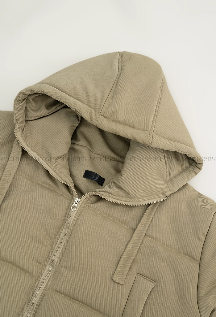 کاپشن کوتاه کتان کج راه کد1004769